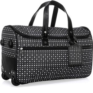 wheels up roller in ditty dot with 2 luggage tags